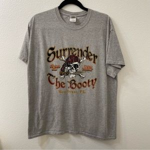 Gildan primate surrender the booty shirt gray large